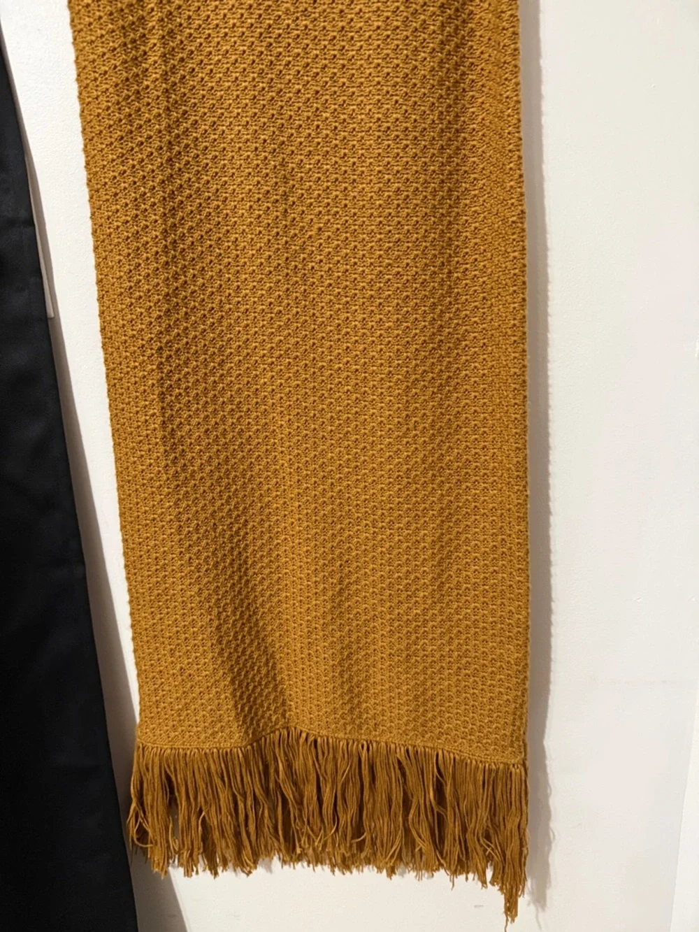 Lush Mustard Fringe Knit Maxi Dress - Picture 4 of 5